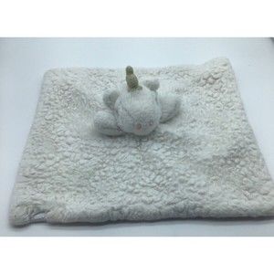 Mudpie Unicorn Lovey Security Blanket White Sherpia